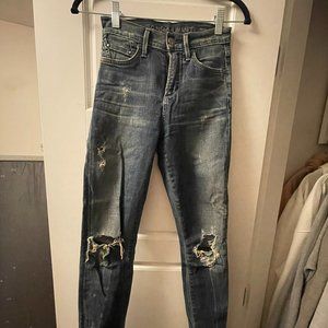 Citizens of Humanity Distressed Blue Denim Jeans Size 23